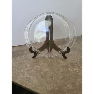 Pyrex clear 1 quart Glass Lid Replacements 683-C 12 Tab Handles Round Top 7.5 In